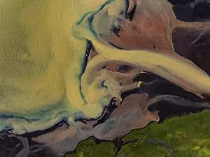 River Delta Prints: River, river course, river delta