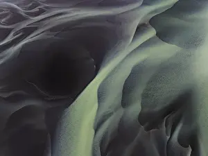Icelandic Riverine Landscape Prints: River, river course, river delta