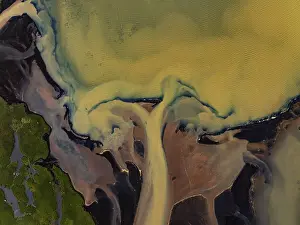 Aerial View Of River Prints: River, river course, river delta