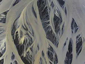Wild River In Iceland Prints: River, river course, river delta