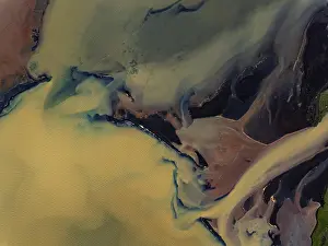 Aerial View Of River Prints: River, river course, river delta
