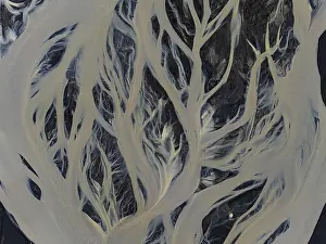 Wild River In South Iceland Prints: River, river course, river delta
