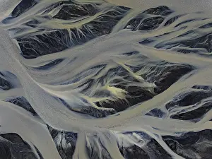 Wild River In Iceland Prints: River, river course, river delta