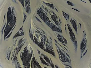 Wild River In Iceland Prints: River, river course, river delta