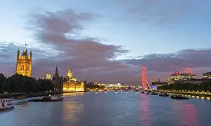 UK Landmarks Prints: River Thames and Palace of Westminster