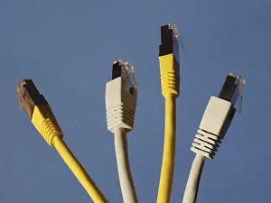 Data Transmission Technology Prints: RJ45 ethernet plug