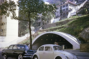 Historic City Centre Brazil Prints: Road tunnel through a mountainside