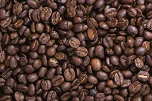 Arabica Prints: Roasted Coffee Beans Print Texture