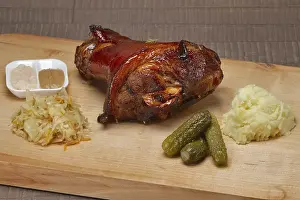 Mashed Potato Dish Prints: Roasted knuckle with mashed potato