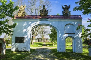 European Lake Views Prints: Robber baron's gate at Klinger See