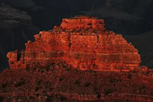 Evening Light At The Grand Canyon Prints: Rock formations in the evening light