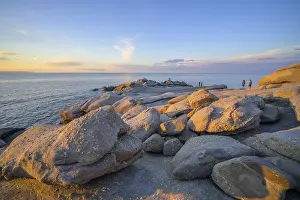 Deserted Rock Formation Europe Prints: Rock formations in the evening light