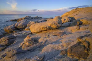Sculpted Rock Formations Prints: Rock formations in the evening light
