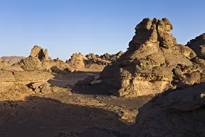North African Mountain Range Prints: Rock formations in the Libyan Desert