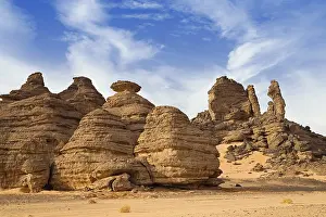 Akakus Mountains Landscape Prints: Rock formations in the Libyan Desert