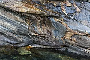 Ticino Mountain Creek Prints: Rock structures in the Verzasca River
