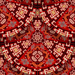 Embellished Floral Design Prints: Romanian embroidery seamless pattern vector design
