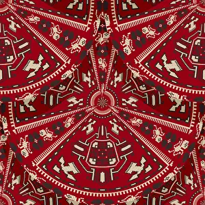 Romanian Embroidery Design Prints: Romanian embroidery seamless pattern vector design