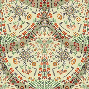 Classic European Ornamentation Prints: Romanian embroidery seamless pattern vector design