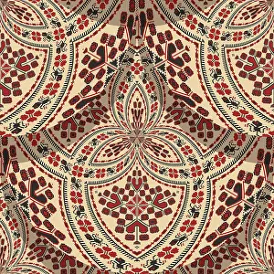 Classic European Ornamentation Prints: Romanian embroidery seamless pattern vector design