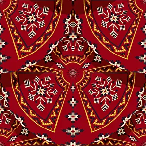 Seamless Vector Pattern Prints: Romanian embroidery seamless pattern vector design