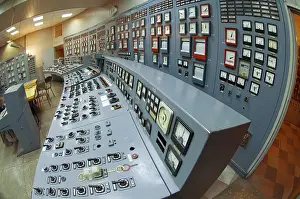 Uninhabited Office Space Prints: Room interior with computers and various equipment