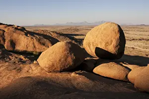 Sculpted Stone Formations Prints: Round rocks in the evening light