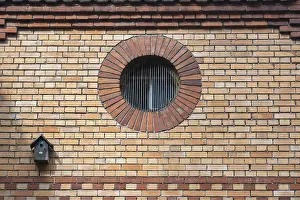 Brick Wall Architecture Prints: A round window, also called oculus