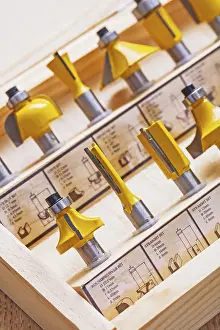 Food Photography Background Prints: Roundover router bits construction concept