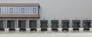 Framed Print : Warehouse Loading Docks Print Framed Print : Warehouse Loading Docks Print
