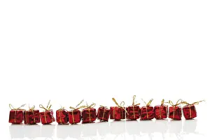 Still Life Studio Shot Prints: Row of presents