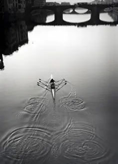 Rowing Boat Prints: Two rowers