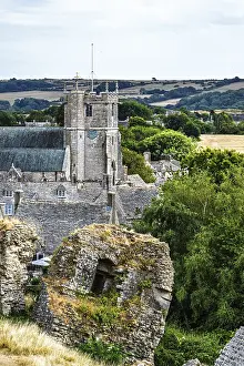 Historic Fortification UK Prints: Ruins of Corfe Castle, Wareham