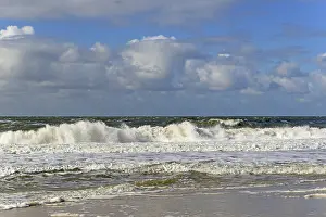 Sylt Island Landscape Photo Prints: Running out waves on the sandy beach