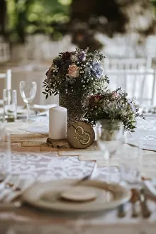 Food Photography For Weddings Prints: Rustic decoration elements of a wedding