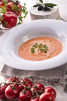 Vegan Starter Dishes Prints: Rustic tomato soup