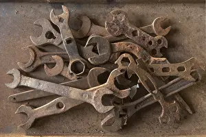 Rusted Metal Tools Prints: Rusty wrench