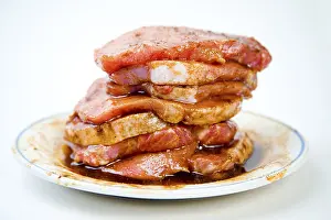 Barbecued Pork Steak Prints: Saddle steaks