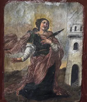 Eastern European Christianity Prints: Saint Barbara