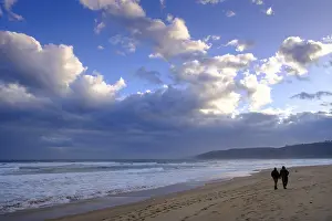 Western Cape Coastline Prints: Salinas Beach, dark clouds, storm