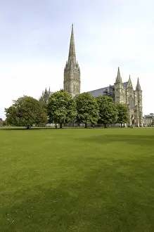 Prints of Salisbury Cathedral Salisbury Wiltshire England Salisbury Prints: Salisbury Cathedral Print, Wiltshire England
