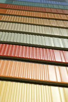 Decorative Interior Design Prints: The samples of collection multicolored linoleum