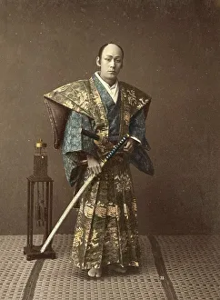 Samurai Warrior Prints: Samurai warrior with sword and uniform