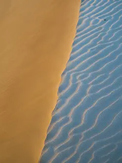 Evening Desert Atmosphere Prints: Sand dunes, evening light, patterns