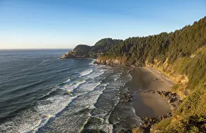 Rocky Coast USA Prints: Sandy beach Sealion Beach with Devils Elbow