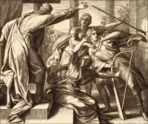 Framed Print : Saul Attacks David Print Framed Print : Saul Attacks David Print