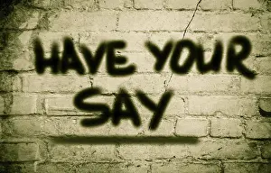Symbolic Picture Prints: Have Your Say Concept