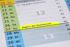 Daylight Saving Time Changeover Prints: Schedule, start of summer time, Germany