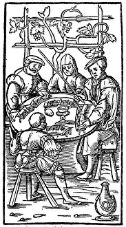 Woodcut Print of Scholars, 1516 Italy