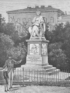 Drawing Prints: Digitally Restored Print of The Schubert Monument, Vienna, 1890